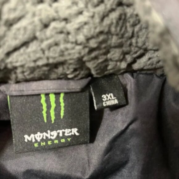 Monster Energy Coat Jacket with Hood Winter Coat Fleece Inside Size 3xl - Picture 2 of 4